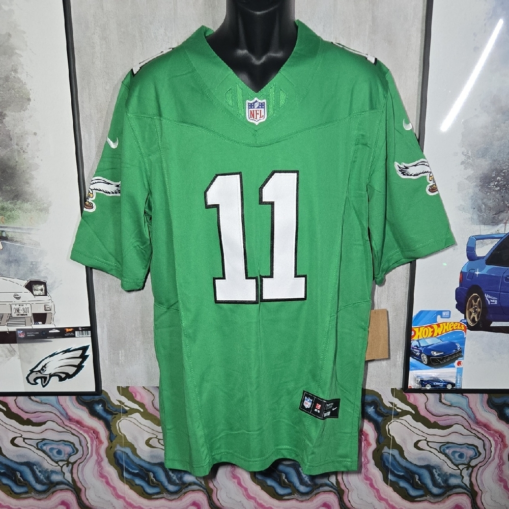 2XL Philadelphia Eagles #11 Brown Kelly Green Alternate Game Day Fan Jersey